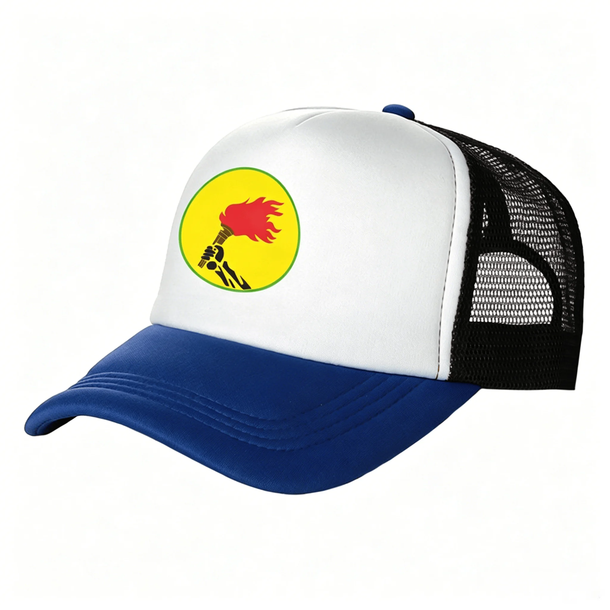 Zaire Torch Symbol Trucker Cap Unisex Men Women Breathable Mesh Snapback Adjustable Outdoor Daily Sun Protection Baseball Hat view 3