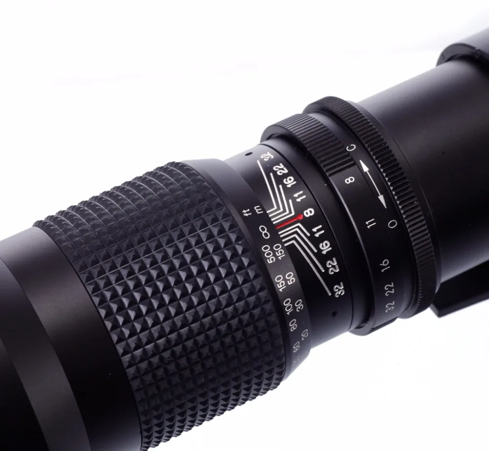 عدسة كاميرا دي اس ال ار بتركيز يدوي ، عدسة F 8 المقربة لنيكون ، كانون ، سيني ، 500 مللي متر