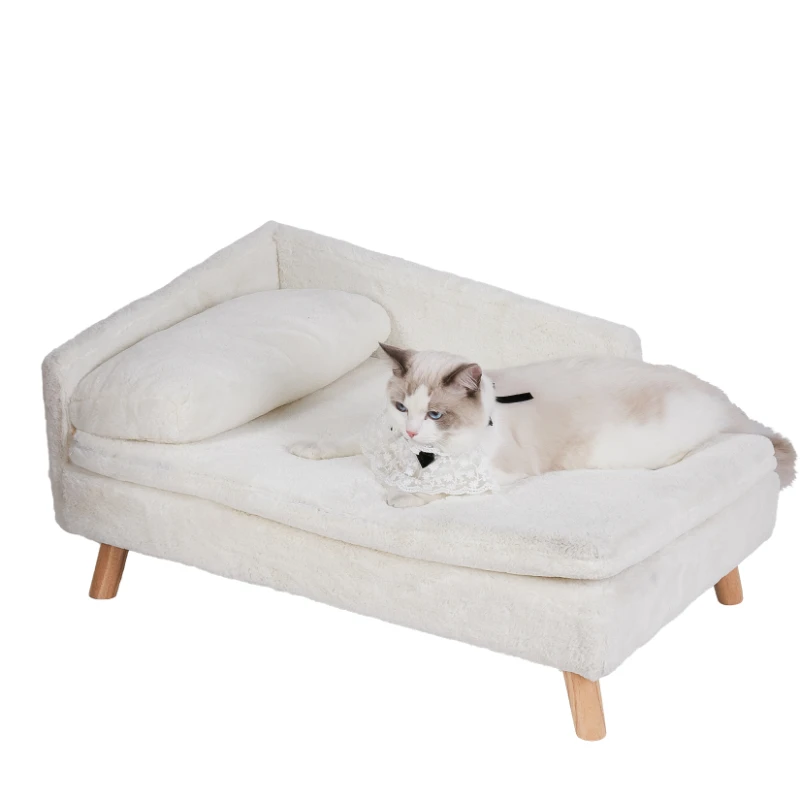 

Waterproof Pet Sofa Dog Cat Bed Couch Raised Chair Lounger Plush Cover Cushion