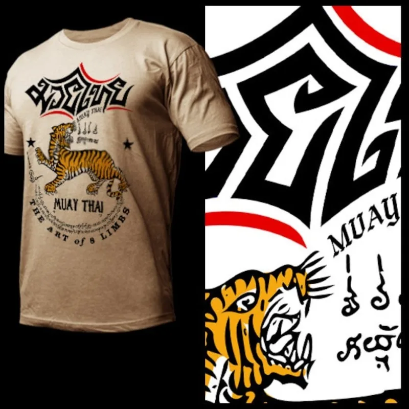 2026 Sommer Muay Thai Tiger-Print Box-T-Shirt Gym Herren Atmungsaktives Freizeit-Sport-Training Kurzarm Fitness Unisex Oberteil