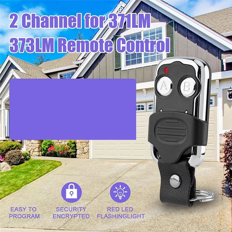 L74A Compatible with 371LM 373LM Learn Button Garage Door Opener Remote 315MHz Security+ , 2 Pack