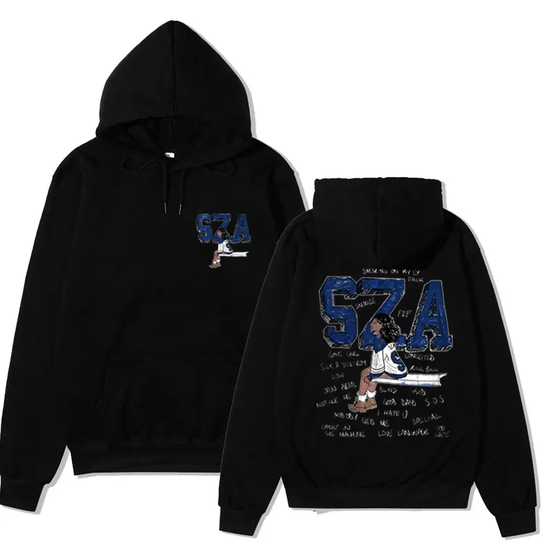 

Singer SZA Music Album SOS Cover Hoodies Hip Hop Oversized Sweatshirts Unisex Y2k Streetwear Gothic Harajuku Hoody Pullover Men