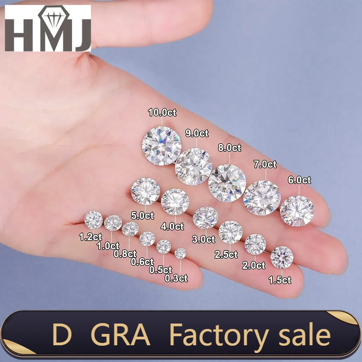 

Moissanite Stone with GRA Certificate D Color 0.1ct-10ct Wholesale Prices Loose Gemstones Pass Diamond Tester Beads 6D