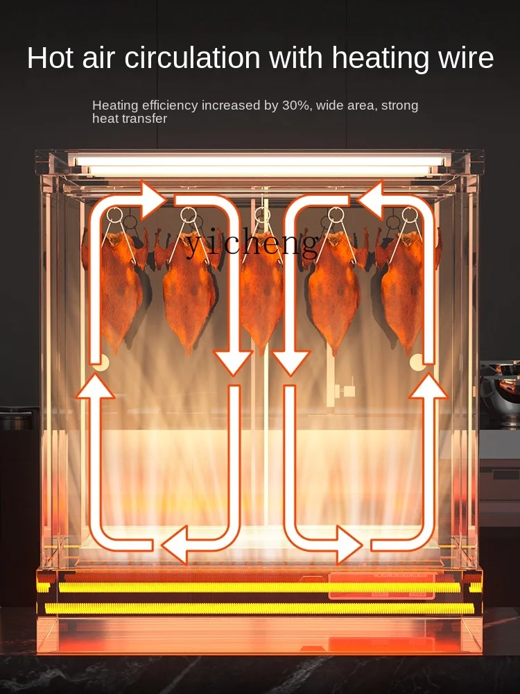 XL Roast Duck Heated Display Cabinet Commercial Desktop Constant Temperature Incubator Heating Cabinet Display Cabinet