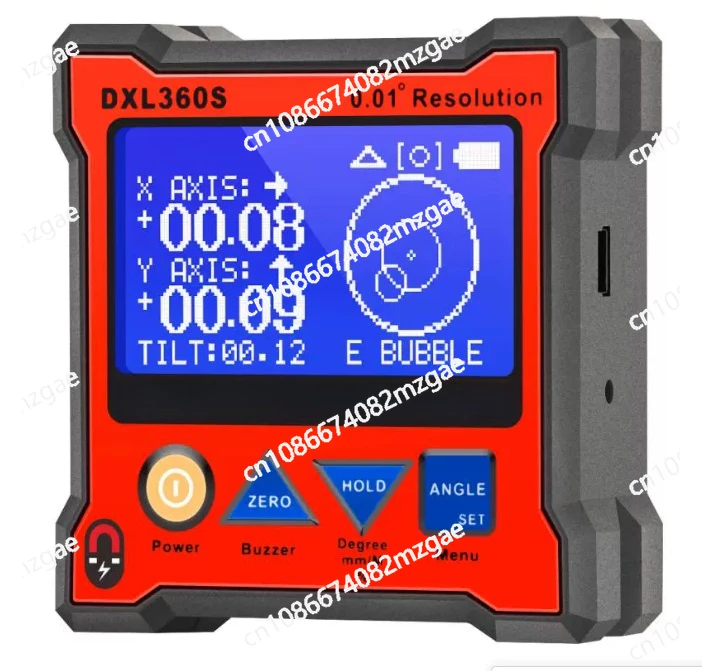

DXL360S dual axis digital angle measuring instrument magnetic micro inclinometer angle locator, resolution 0.01 °