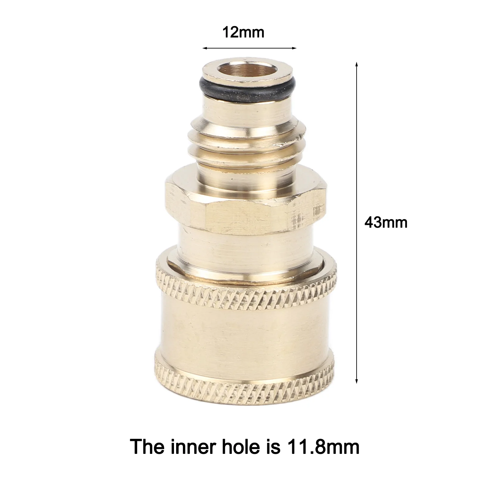 Brass Quick Connect Fitting For High Pressure Car Washer Leak-Proof Adapter With Rubber Seal Copper Connector