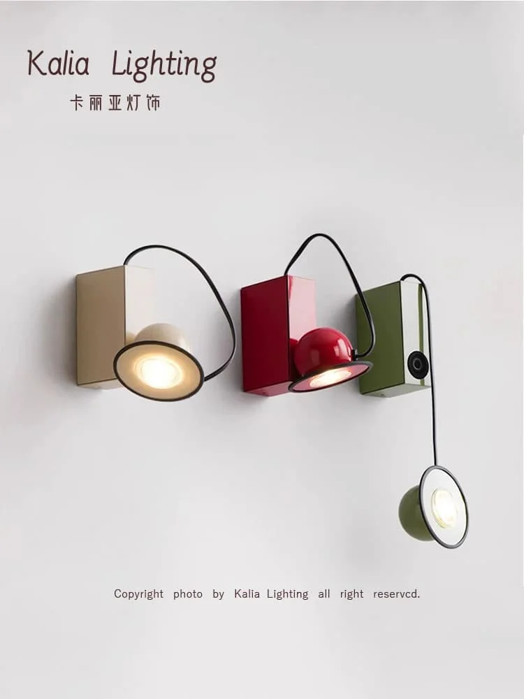 Vintage camera small wall lamp, children's room bedroom bedside lamp, high-end feeling corridor corridor decorative lamp