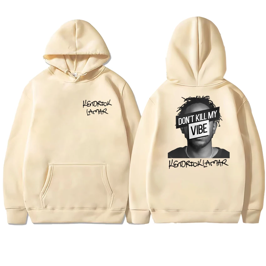 عالية الجودة كندريك لامار الهيب هوب خمر مزدوجة الوجهين المطبوعة الشارع الشهير الرجال النساء الصوف هوديي غير رسمي للجنسين فاسق البلوفرات