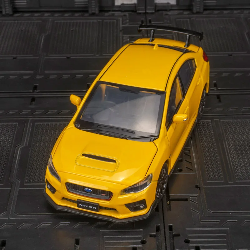 1:32 Subaru STI puertas de coche modelo de carreras de aleación y capó de motor, el maletero se puede abrir como regalo de cumpleaños para niños