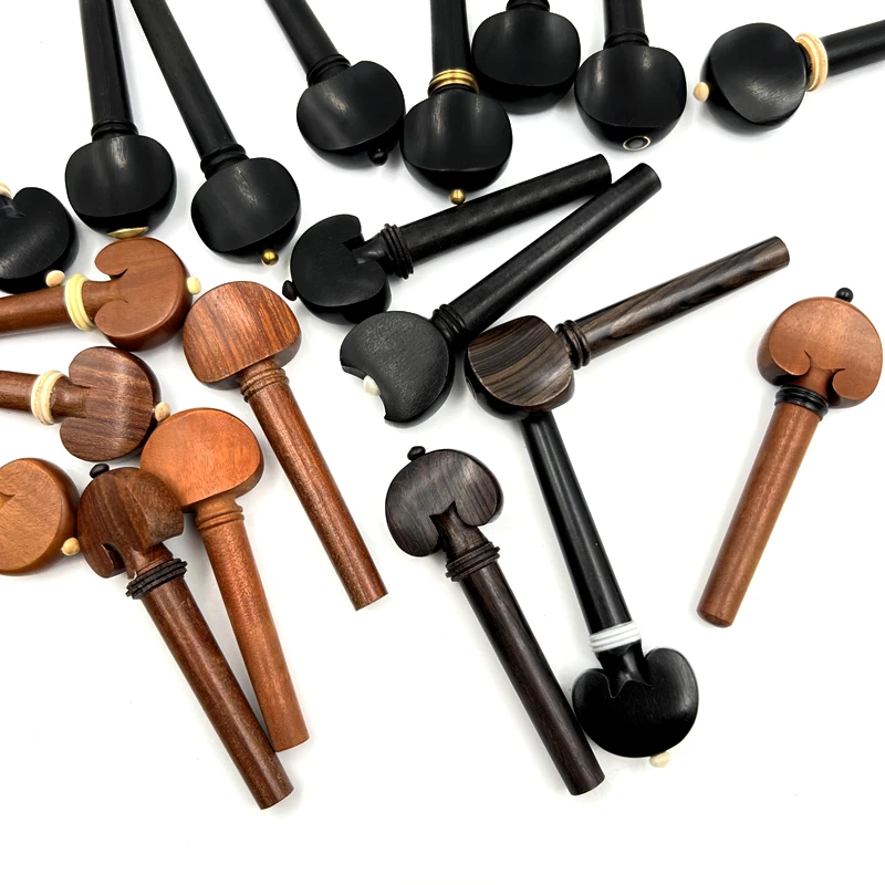 Chevilles de réglage de violon professionnelles, accessoires en bois de Jujube naturel/ébène/palissandre, 4/4.3/4.1/2.1/4, 4 pièces