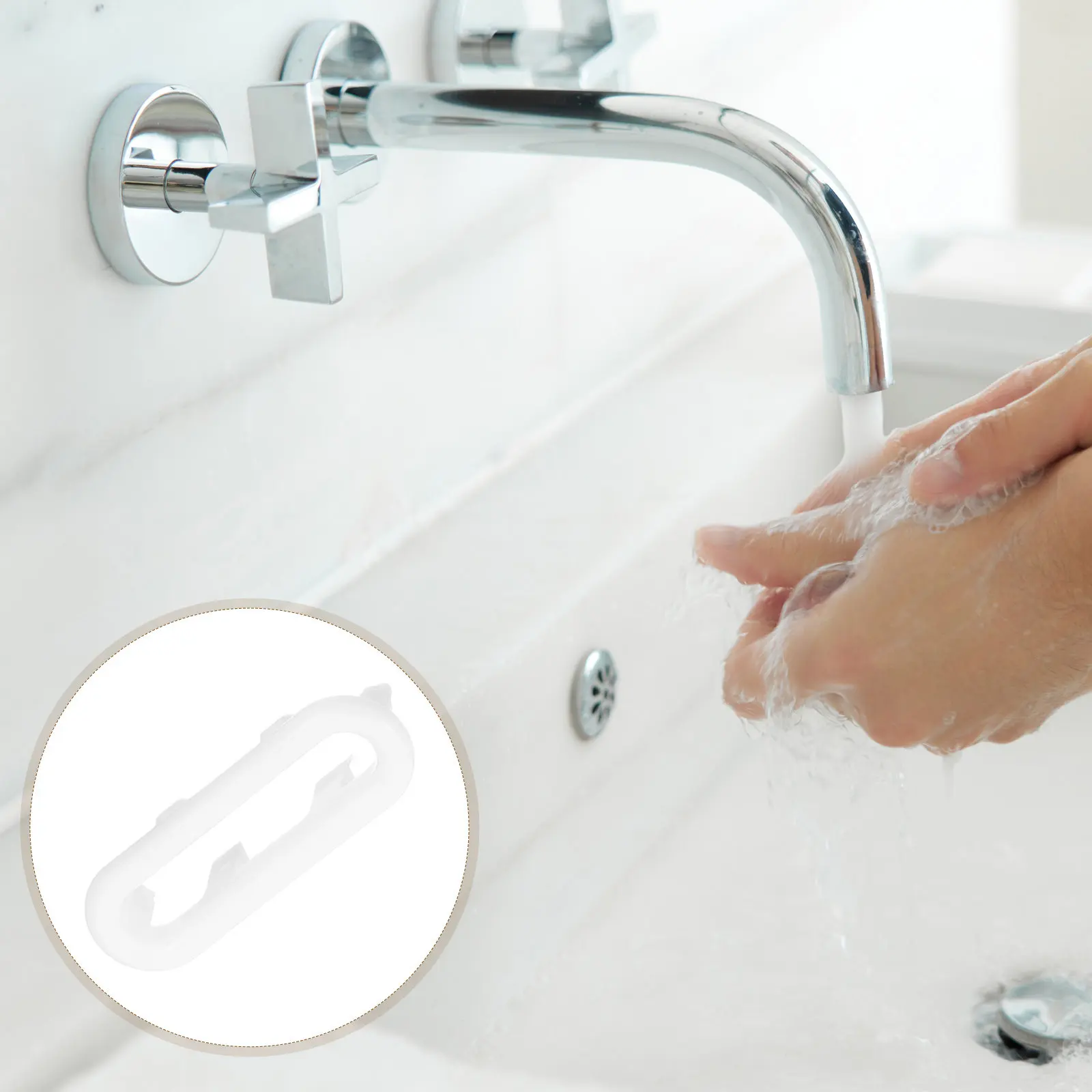10Pcs Oval Sink Overflow Hole Covers White Decorative Caps Bathroom Basin Kitchen Overflow Plate Trim Accessories