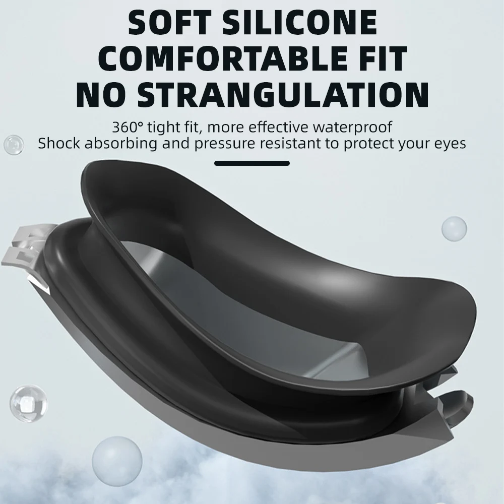 Professional Anti-Fog Swim Goggles with HD Wide-Angle Lens Adjustable Silicone Swim Glasses Uv Protection Swimming Goggles