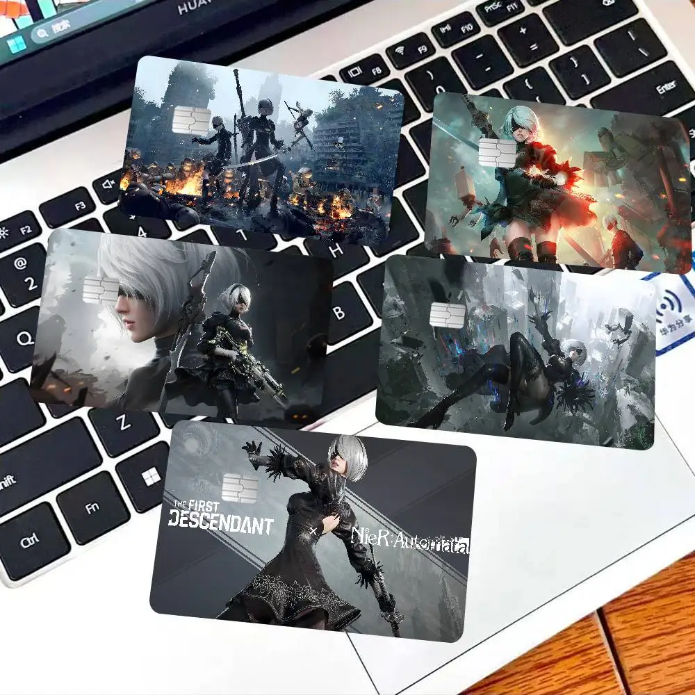 Sci-Fi DARK N-NieR:Automata Anime Front Cover Film Sticker Skin for Credit Debit Card Small Large Chip