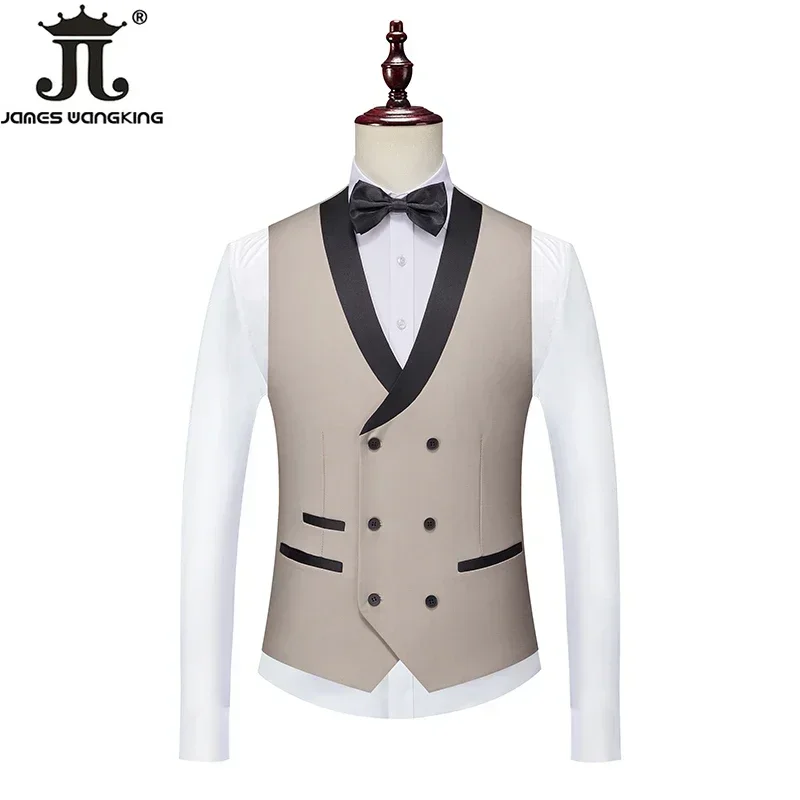 ( Jacket + Vest + Pants ) Have Smoking Mens Official Business Suit Three -piece Set Groom Wedding Dress Party Tyranian Suit Male