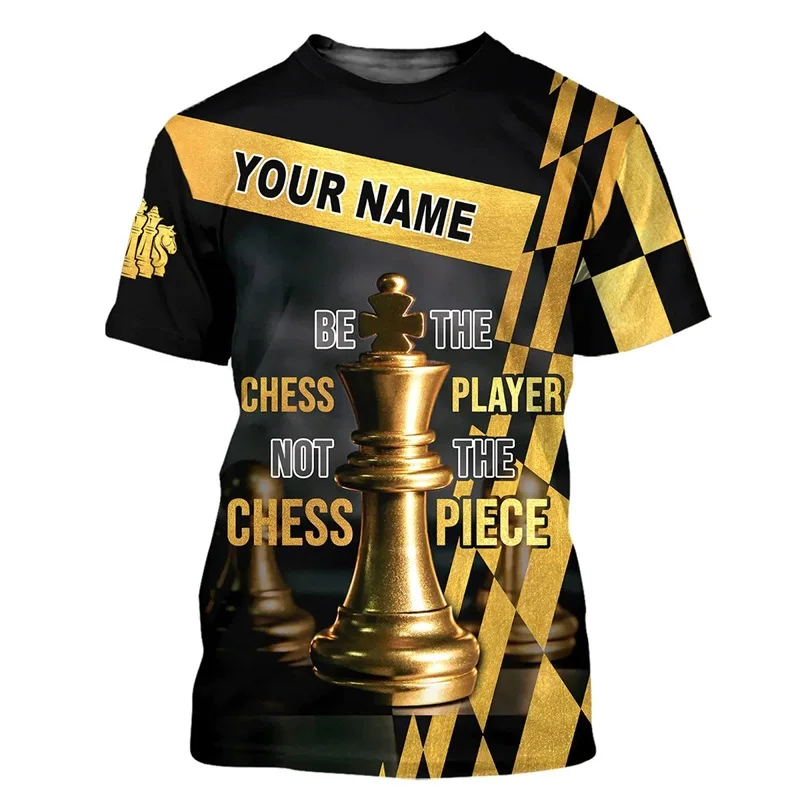 3D Full Print Personalized Chess Graphic TShirt For Men Women Summer Short Sleeve Funny Chess Tee Shirt Tops Streetwear