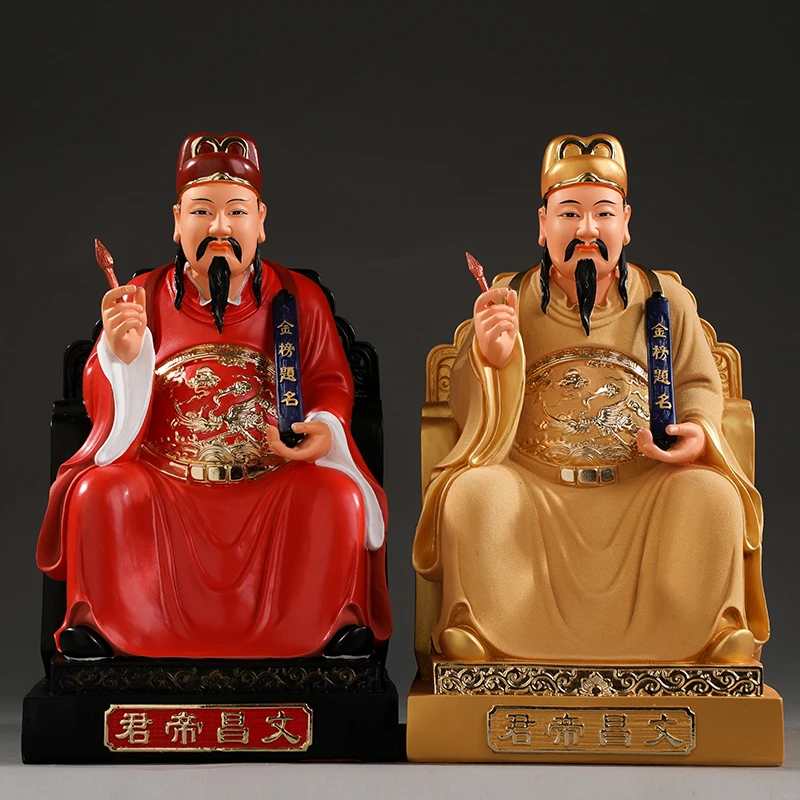 Wholesale Buddhism figure Southeast Asia Propitious Prosperity studies GOOD LUCK Wenchang DI JUN WEN QUXING God FENG SHUI statue