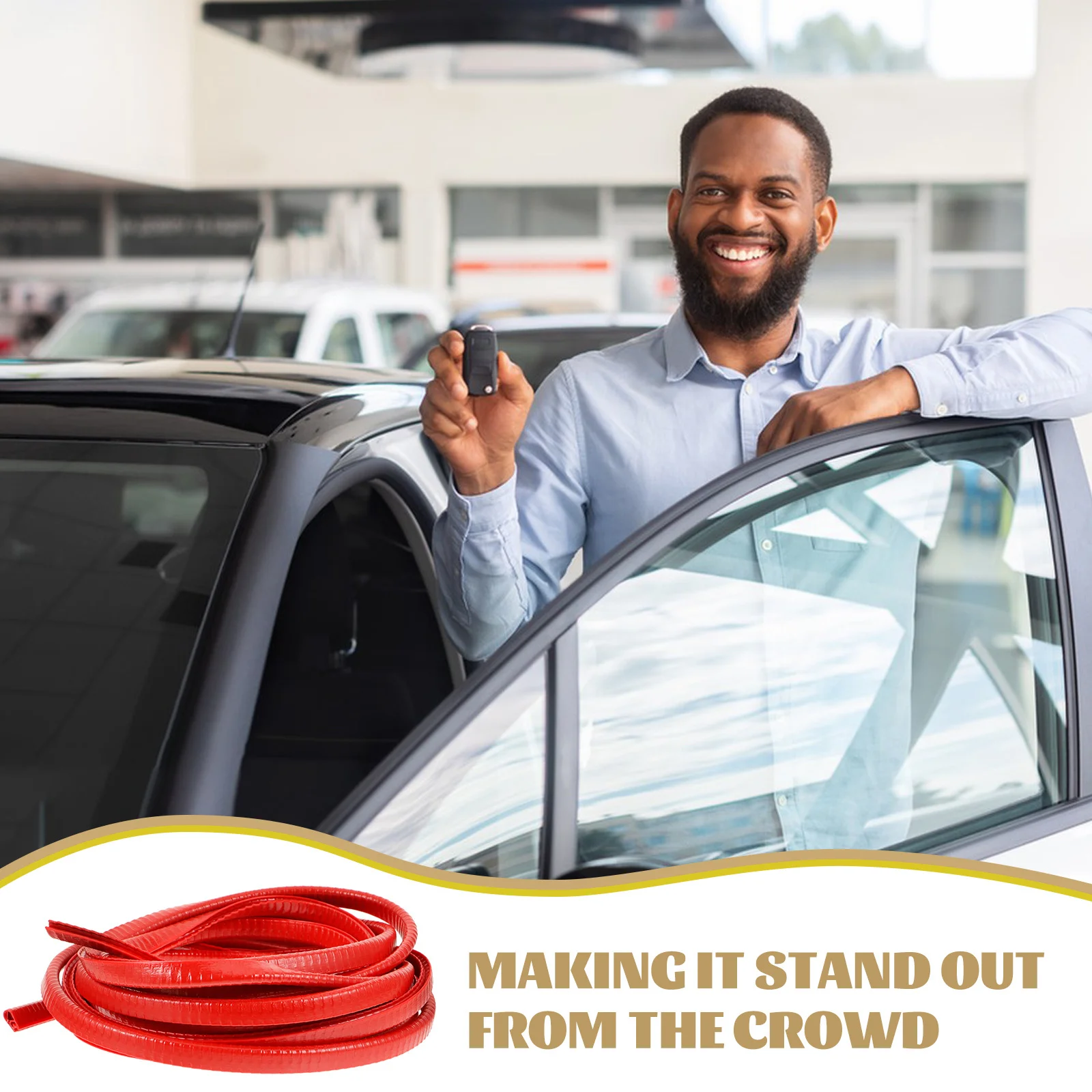 

5m Car Door Edge Guard Protective Strip Rubber Steel Material Scratch Protection Easy Install Car Accessories Door Edges Guard