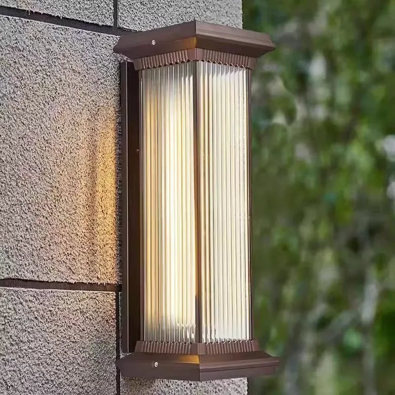 Modern Outdoor IP65 Waterproof Corridor T5 LED Garden Decorative Wall Lamps Polycarbonate Illuminated Wall Lamp for Corridors