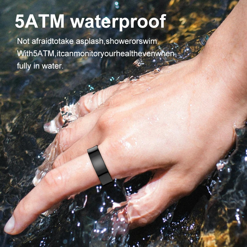 R09 Smart Ring Men Women with Gesture Swipe Tiktok Video 5ATM Waterproof Heart Rate Skin Temperature Health Monitor Smartring - Image 4