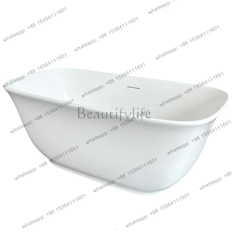 Thin edge retro princess bathtub freestanding acrylic butt household French bathtub