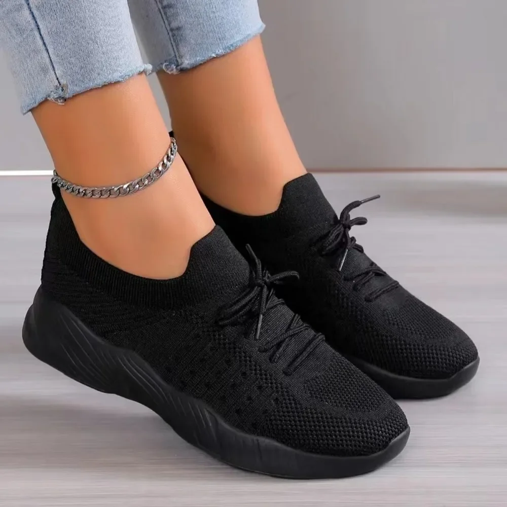 Damska siateczkowa oddychające codzienne tenisówki sznurowana buty wulkanizowane damskich adidasów na platformie buty damskie Plus Size Zapatos De