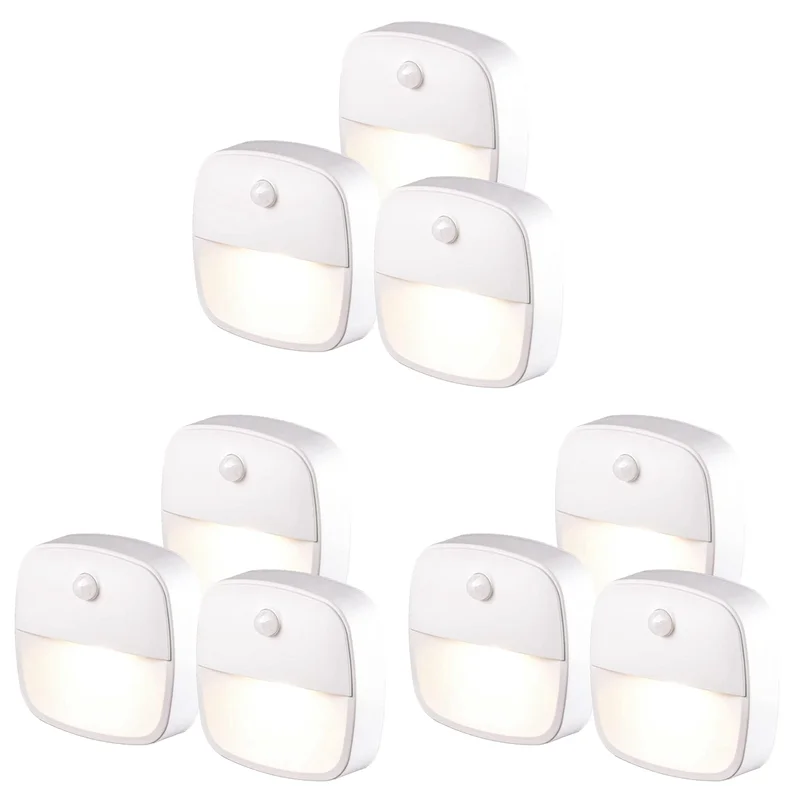 T98C-9X Indoor Motion Sensor Light,Battery Operated LED Night Light, Automatic Stair Night Light For Hallway