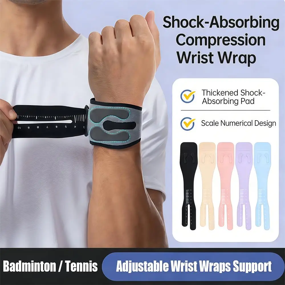 1 Stück stoßdämpfende Kompressions-Handgelenkbandage, Handgelenkstütze mit Skala, numerisches Design für Fitness, Tennis, Badminton, Golf