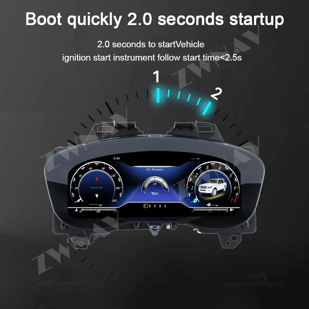 Upgrade Dashboard For Ford Explorer 2011-2019 LCD instrument cluster Virtual Driving display Cockpit Virtual Instrument view 6
