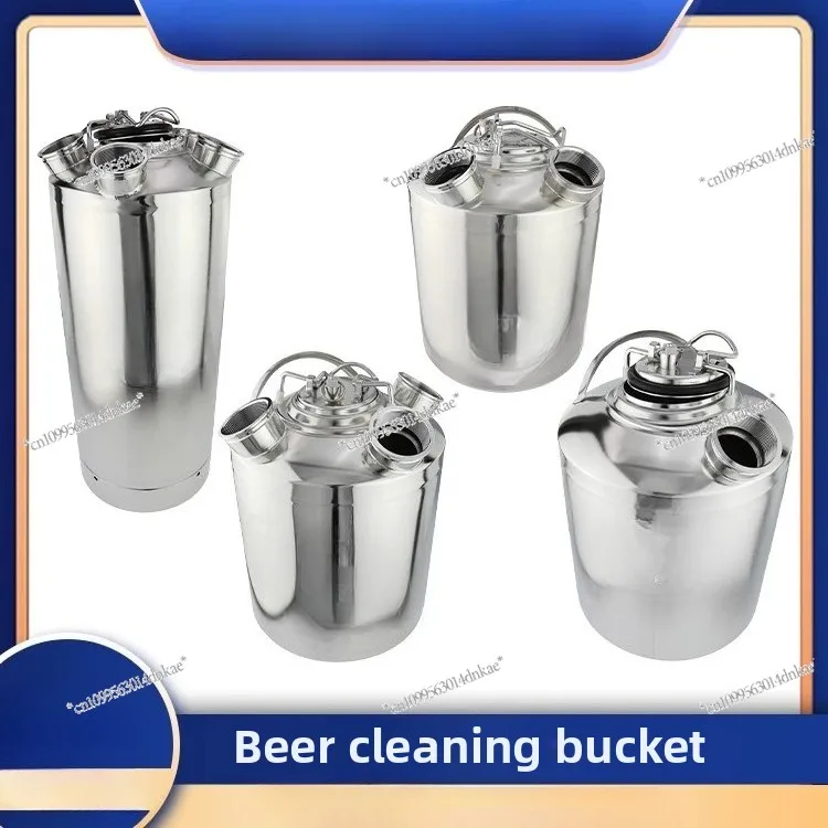 New 10L Stainless Steel 1,2,3-port Beer Cleaning Bucket, Stainless Steel Wine Bucket in Stock