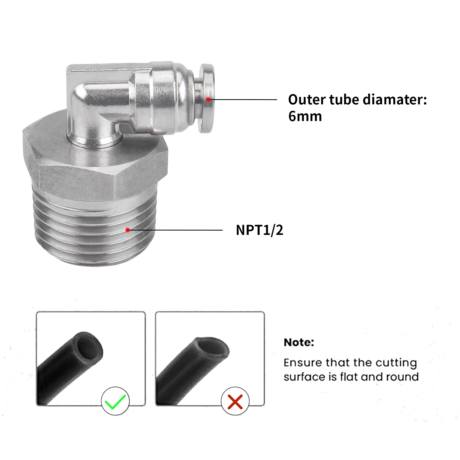 2PCS 2500Ib Air Ride Suspension Air Bags Single Port 1/2\" NPT Front Rear SS304 Rubber Spring G Tooth 1/2 Thread Quick Connector