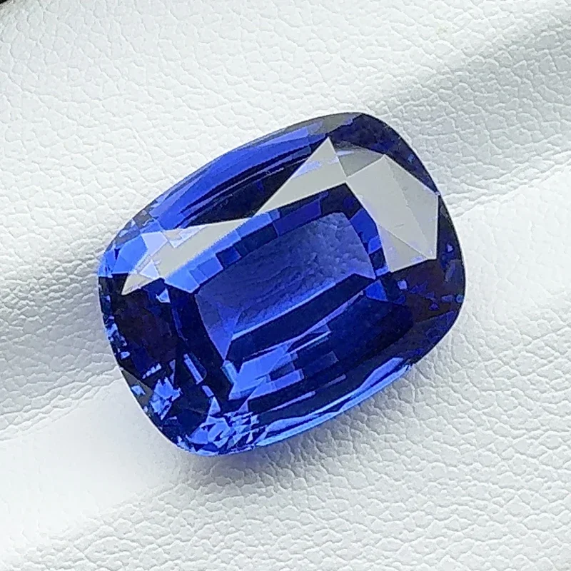 

Lab Grown Sapphire Royal Blue Color Cushion Cut 12x16mm 15.6ct Gemstones for DIY Jewelry Making Rings with AGL Certificate