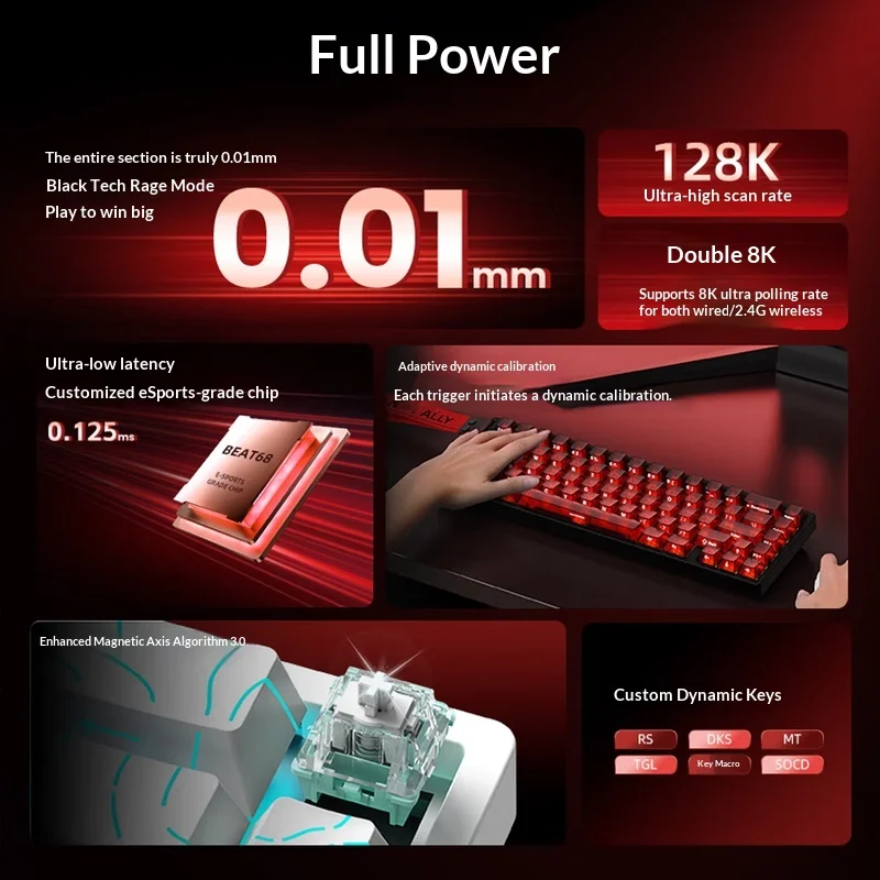 XINMENG Beat68 Tri-mode Magnetic Switch Keyboard Custom full-key hot-swappable esports gaming keyboard with dual 8K polling rate