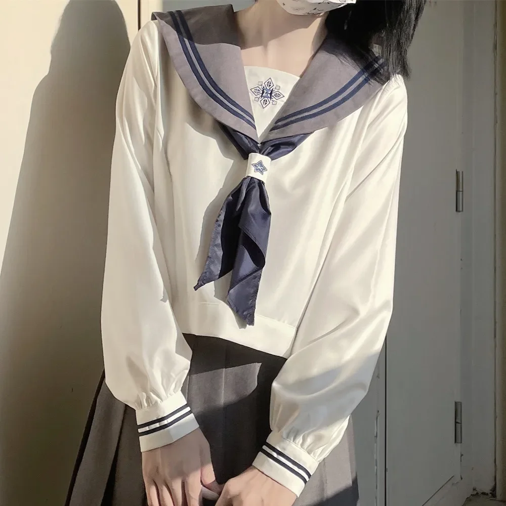 Costume de marin japonais et coréen, haut à manches courtes, uniforme Jk, Style collégial, Cosplay, écolière jeune et mignonne