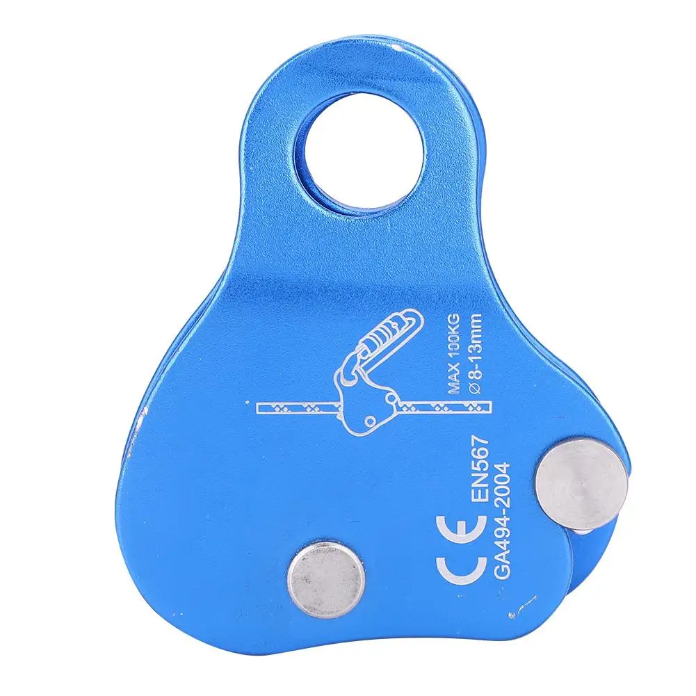 Outdoor Climbing Pulley Descender Gripper -  Quickdraw Rope Grab for Mountaineering Gear