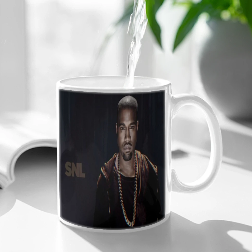 Hip-Hop Rapper Kanye 11oz Afternoon Tea Mug Multifunctional Ceramic Coffee Mug Porcelain Coffee Cup Drinking Cup