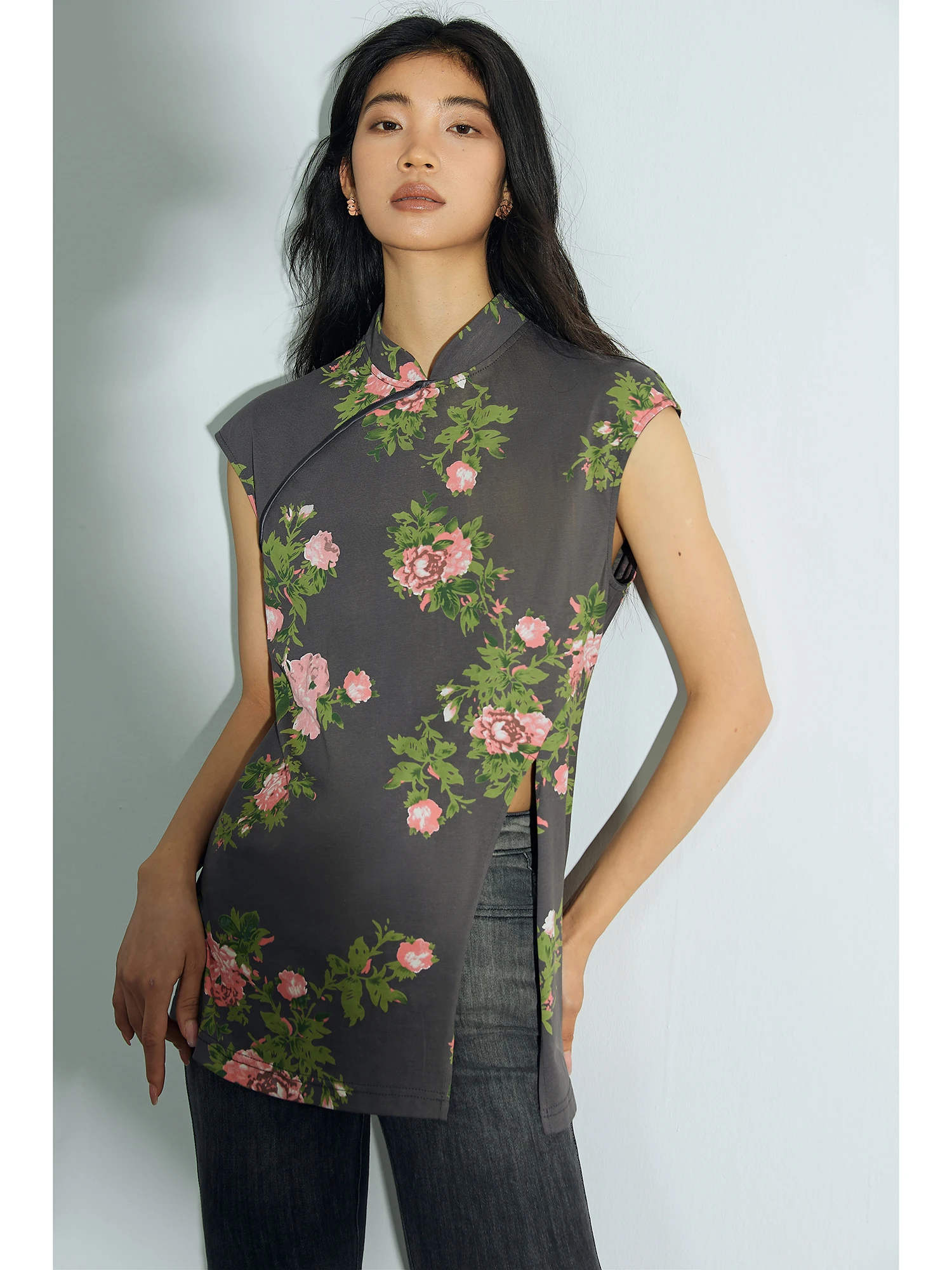 

owyee Faionable Zen Sle Long Staple Cotton omed Cotton New Chinese Sle Svel Top Breathable Skin-Friendly Sum...