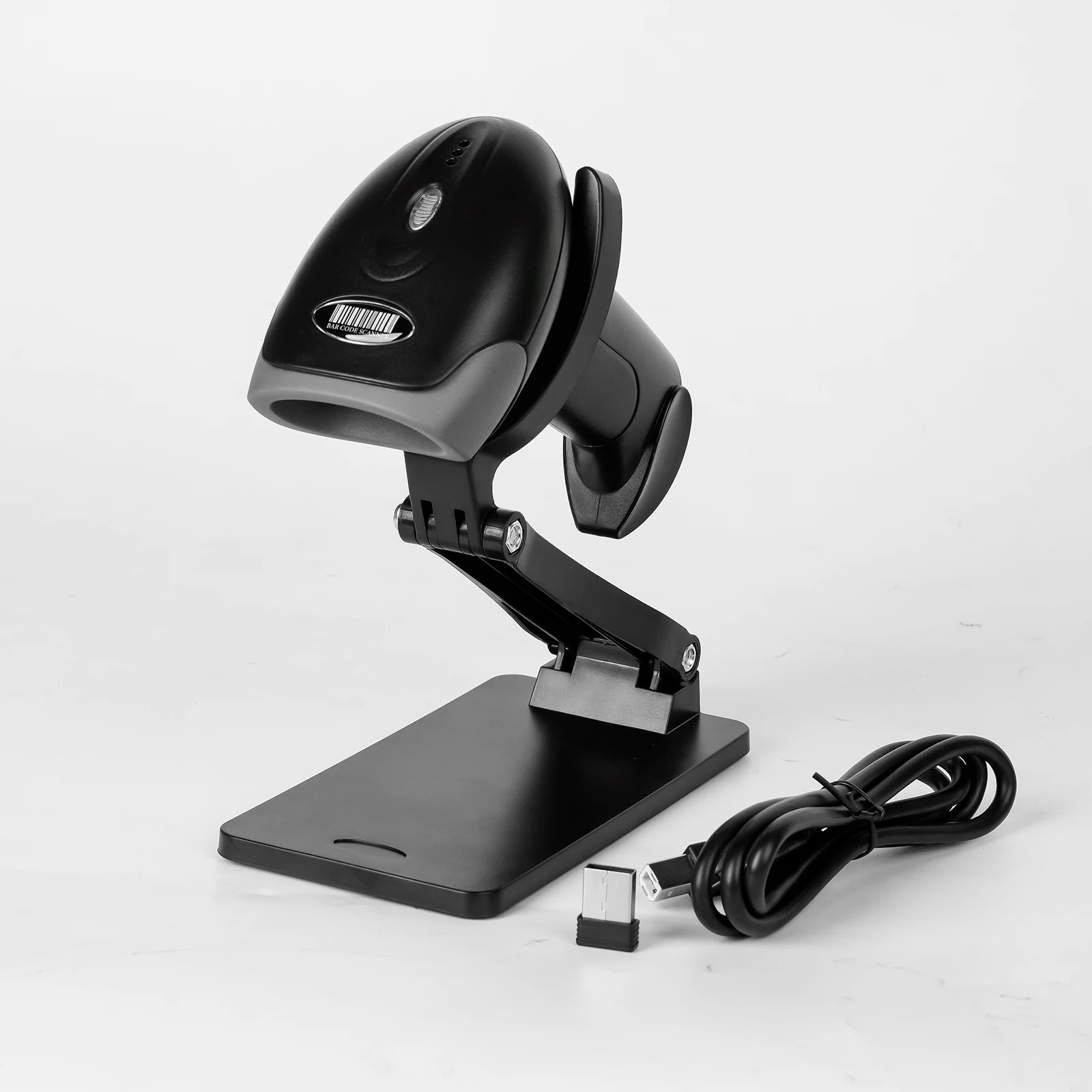 2D QR Reader Scanner with Stand, 1D/2D Handheld Barcode Scanner Bar Reader Portable QR Scanner USB 2.4G  Wireless Reader