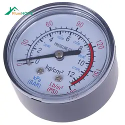 Bar Air Pressure Gauge 13mm 1/4 BSP Thread 0-180 PSI 0-12 Manometer Double Scale For Air Compressor