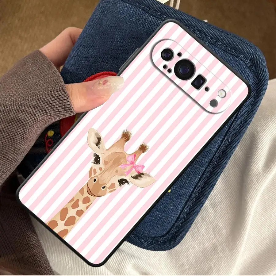 Cartoon Giraffe Funda Phone Cover Case for Google Pixel 10A 6 7 8 Pro 10 9 Pro XL 7a 6a 9a 8a