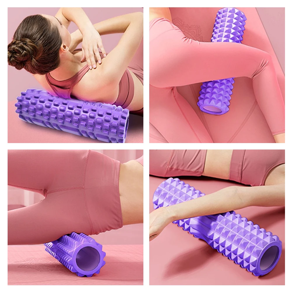 26*8CM Soft Fitness Yoga Column Foam Roller Yoga Cube Foam Roller Back Muscle Body Relax Exercise Neck Massager