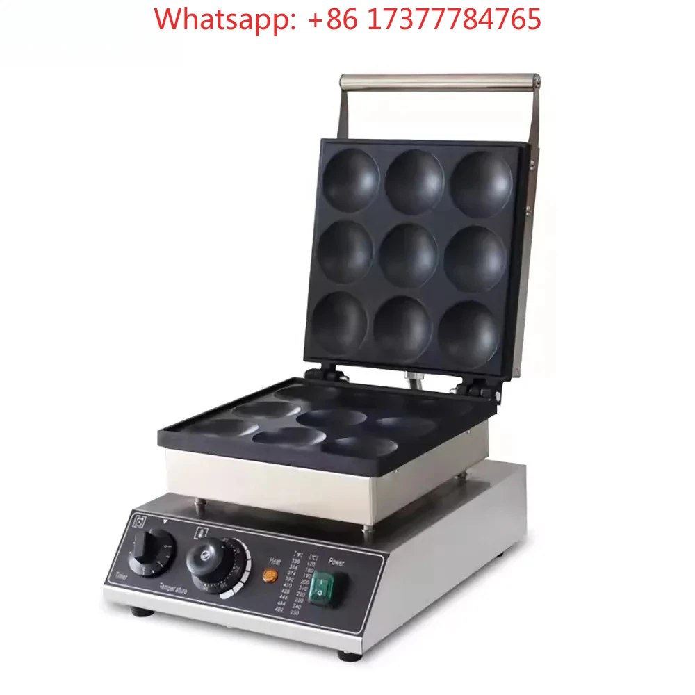 9PCS Mini Poffertjes Pancake Machine, XEOLEO Electric 950W Dorayaki Mini Hotcakes Maker