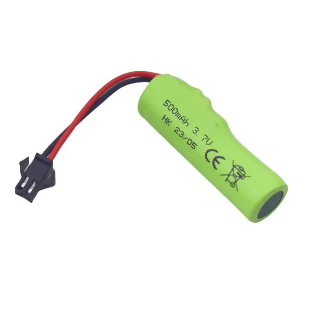 Batteria agli ioni di litio da 2 pezzi 3.7V 500mAh con spina SM-2P e caricabatterie USB per DE35 DE38 DE40 DE50 DE55 TB202 TM141 RC Stunt Car RC