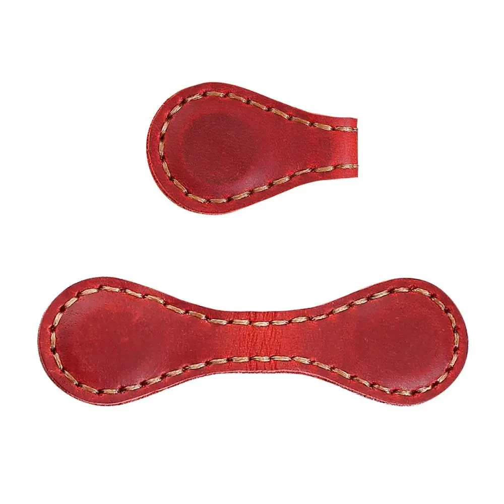 Portable Vintage Leather Magnetic Bookmark Practical Individual Fold Bookmark Simple Design Handmade Reading Tool Friend