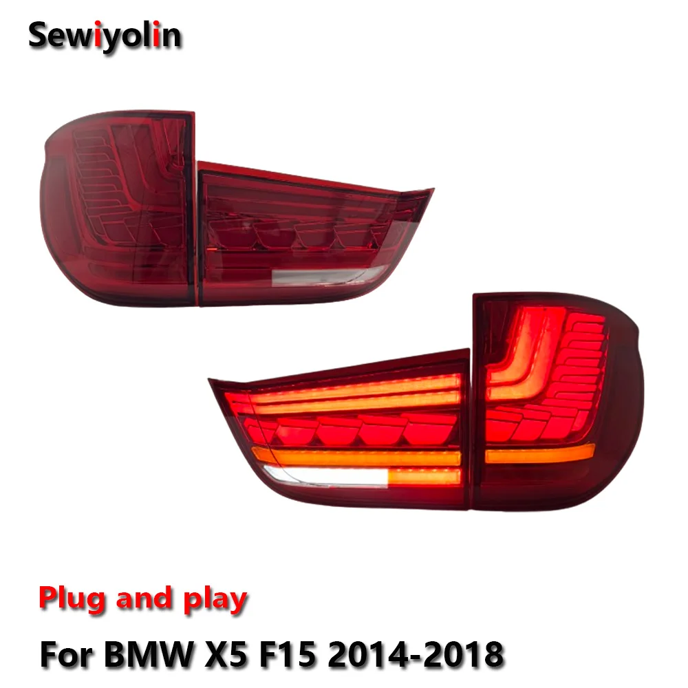 Car Accessories Auto Tail Light led For BMW X5 F15 2014-2018 DRL Fog Brake Lamp Assembly Tuning Lights Plug And Play