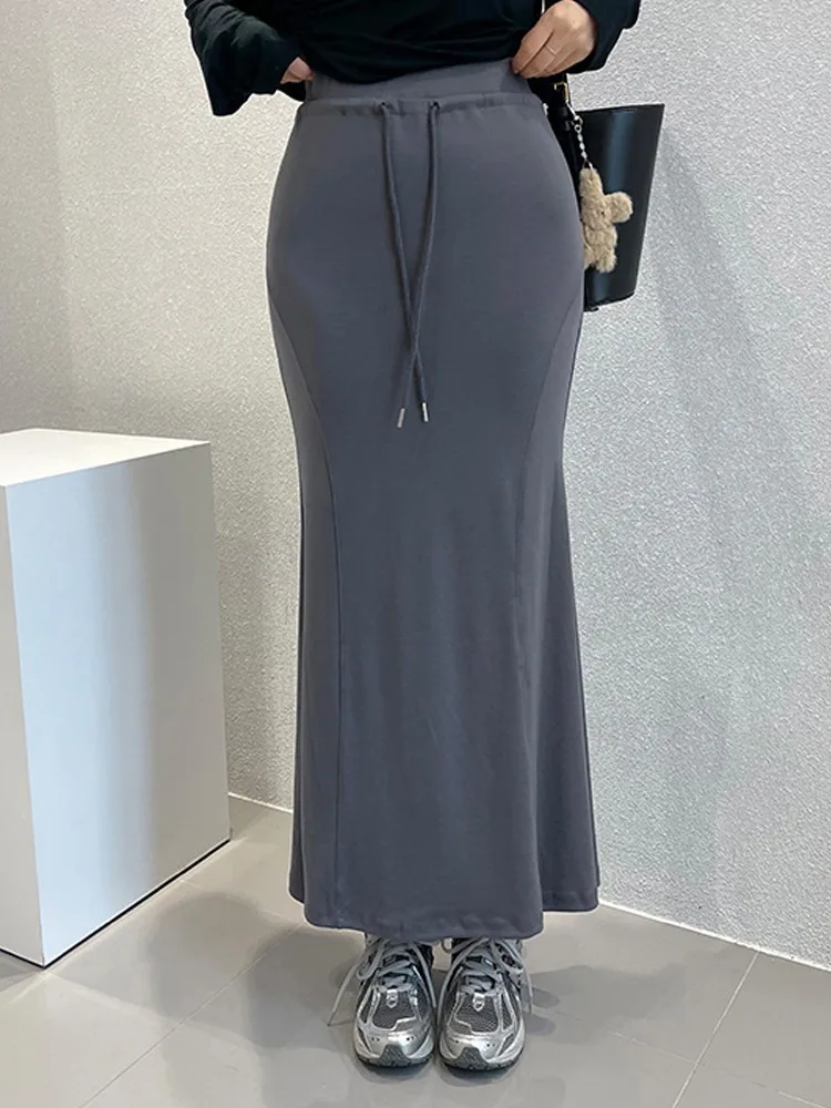 

Юбка с высокой талией Fi Tail f, женская дизайнерская длинная юбка для похудения, весна-осень-зима