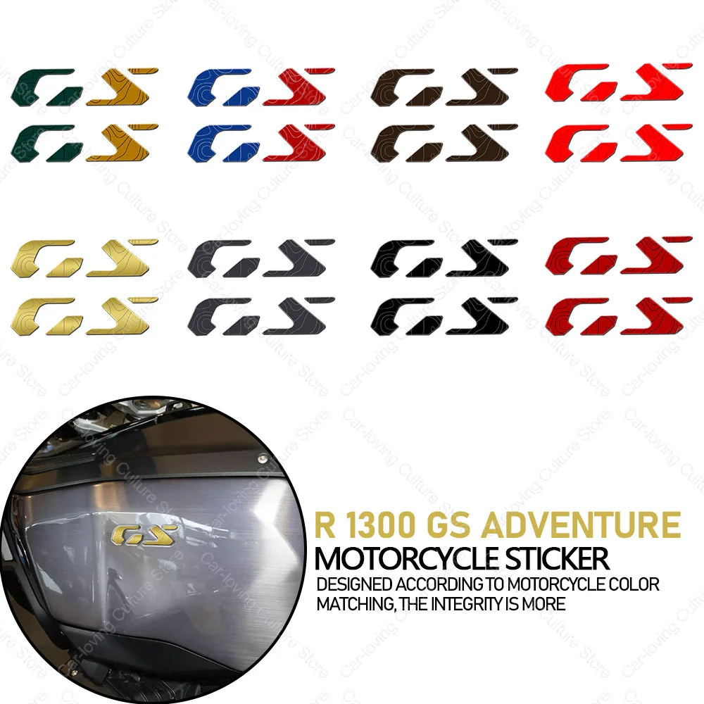 

For R 1300 GS Adventure Motorcycle Accessories Waterproof Fairing Decal GS Logo 3D Epoxy Resin Sticker Motorcycle Sticker