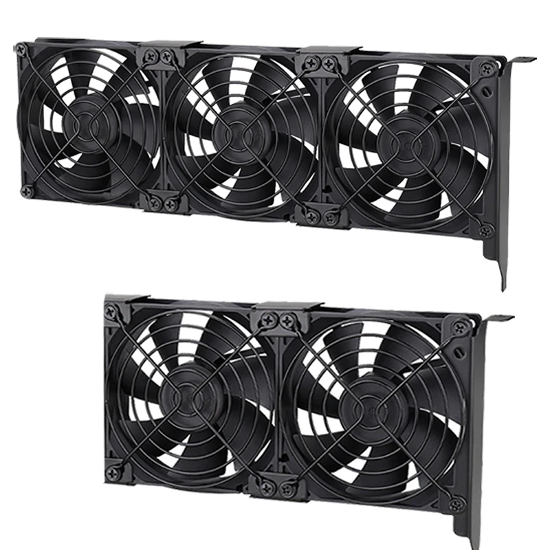 Universal VGA Cooler Dual 80mm 90mm 120mm Ultra Quiet Desktop Computer Chassis PCI Graphics Card Double Fan Partner 9CM