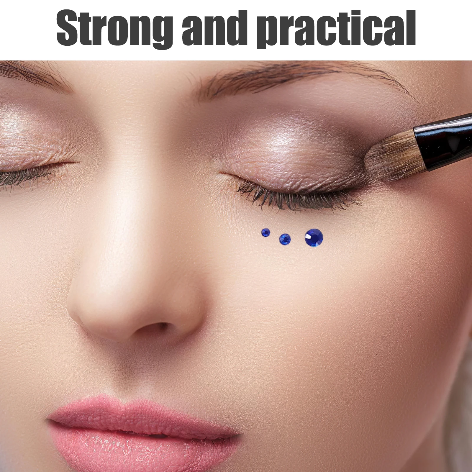 คริสตัลไรน์สโตนสติกเกอร์แต่งหน้าเครื่องประดับใบหน้ากันน้ำกาวเล็บอัญมณีตกแต่งเทศกาลปาร์ตี้กาว