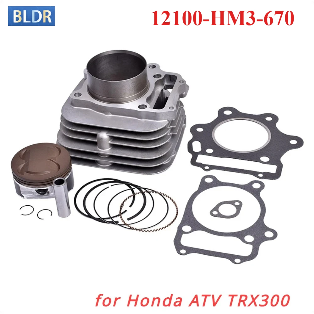 

80mm Motor Bike Cylinder Head Overhaul Mat Piston Rings Gasket Kit 12100-HM3-670 for Honda ATV TRX300 1993-1998 TRX 300
