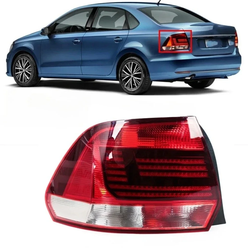 For Volkswagen Polo Vento Sedan 2016 - 2019 Tail Light Rear Brake Light Turn Signal Light Fog Lamp 6RU945095L 6RU945096J